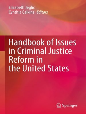 cover image of Handbook of Issues in Criminal Justice Reform in the United States